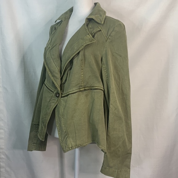 Free People Asymmetric Green Utility Jacket-NWT - Picture 6 of 16